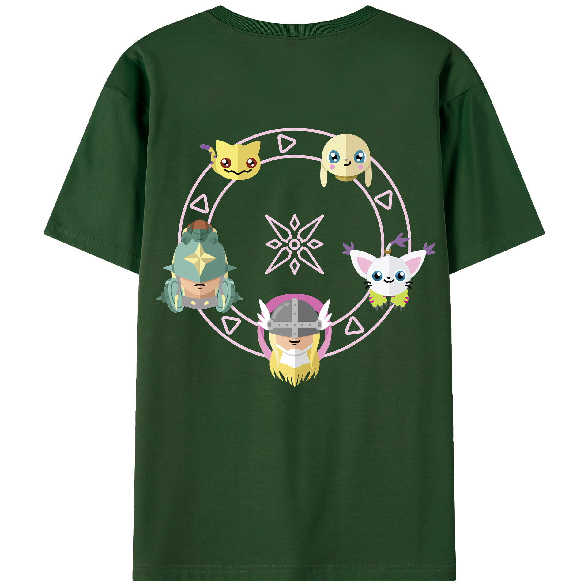 （画像用） Digimon デジタルモンスター/デジモン 綿100％半袖Tシャツ（背面プリント）